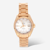 Omega Seamaster Aqua Terra 18K Rose Gold Diamond Automatic Ladies Watch 231.50.30.20.55.001 - THE SOLIST