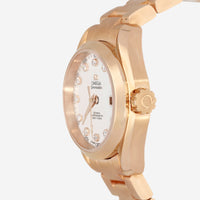 Omega Seamaster Aqua Terra 18K Rose Gold Diamond Automatic Ladies Watch 231.50.30.20.55.001 - THE SOLIST