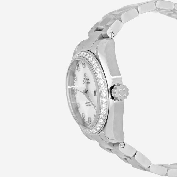 Omega Seamaster Aqua Terra Stainless Steel Diamond Automatic Ladies Watch 231.15.34.20.55.001