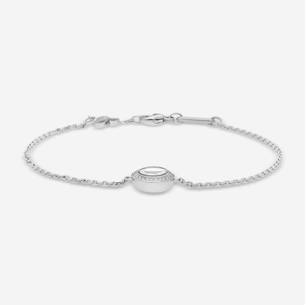 Chopard Happy Curves 18K White Gold Diamond Chain Bracelet 859562-1002