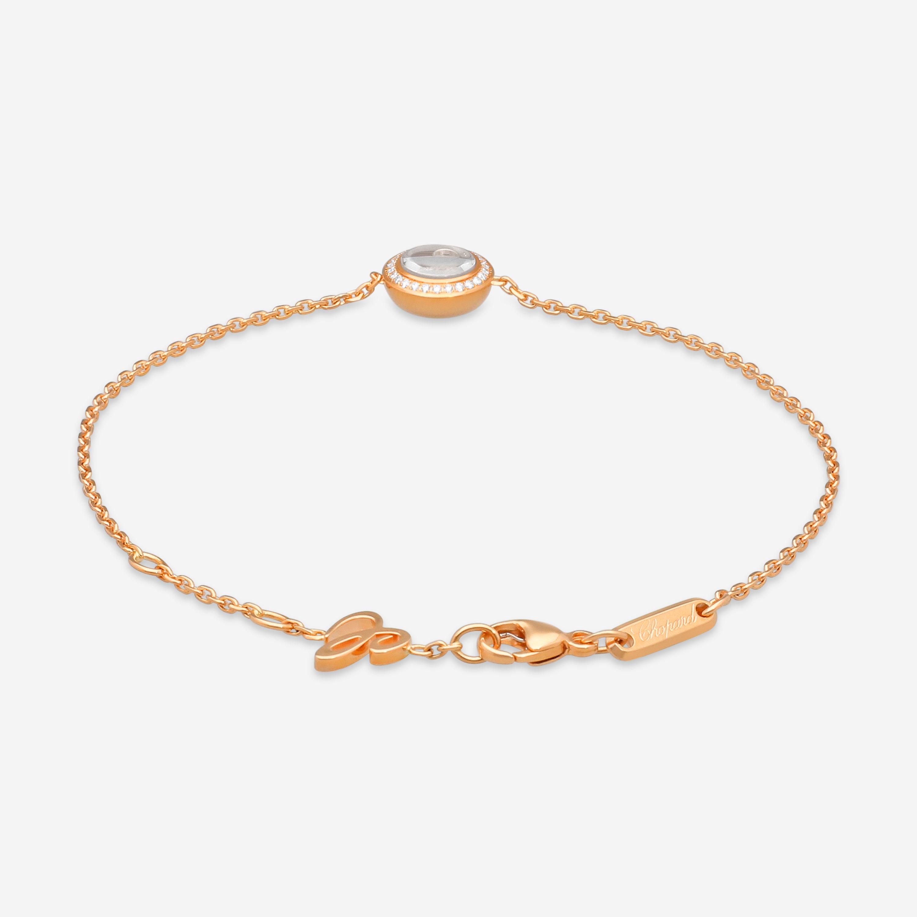 Chopard Happy Diamonds 18K Rose Gold Diamond Bracelet 859562-5002 - THE SOLIST