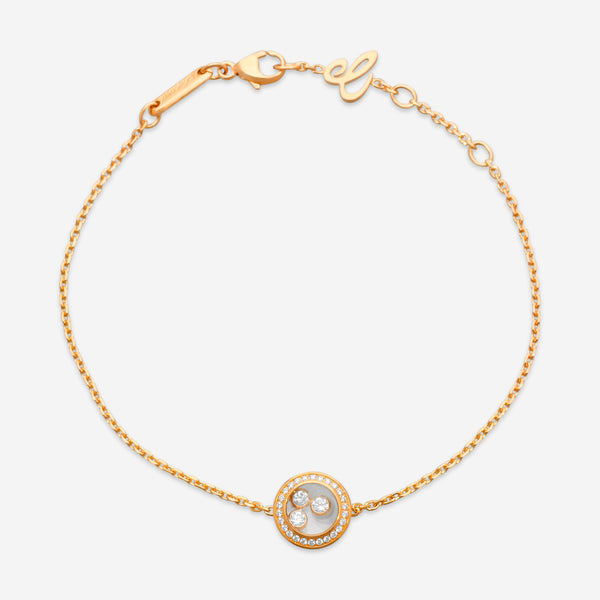 Chopard Happy Diamonds 18K Rose Gold Diamond Bracelet 859562-5002 - THE SOLIST