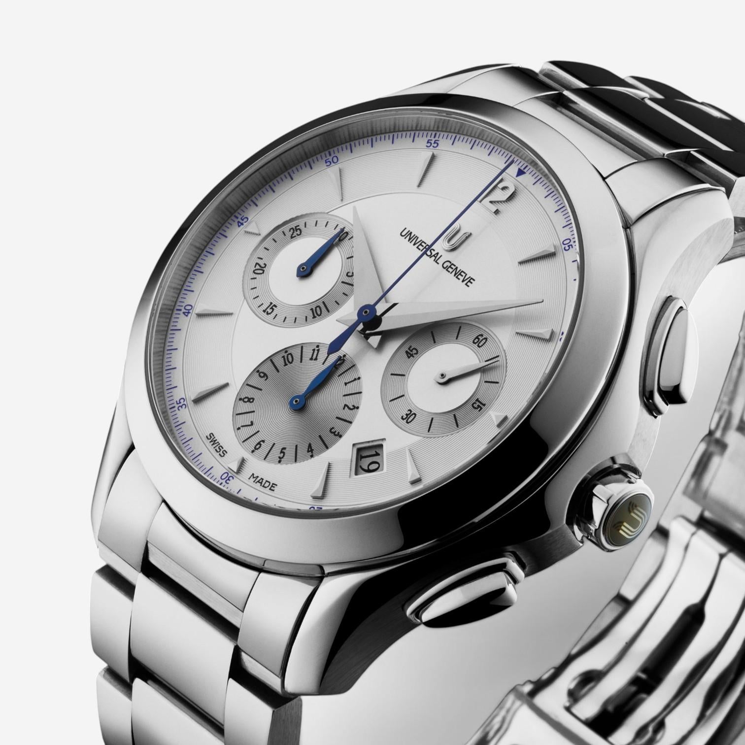 Universal Genève Timer Chronograph Stainless Steel Automatic Men's Watch 871.128