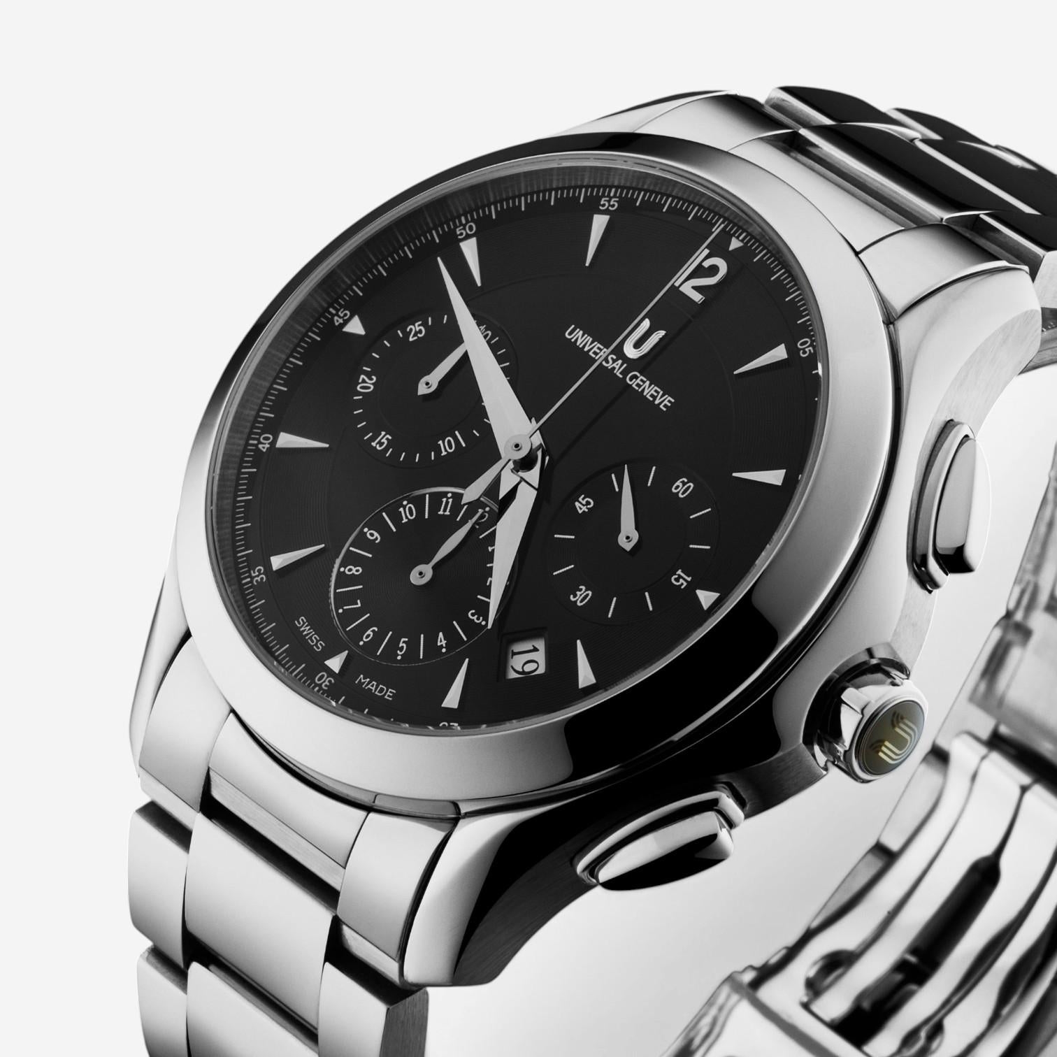 Universal Genève Timer Chronograph Stainless Steel Automatic Men's Watch 871.128
