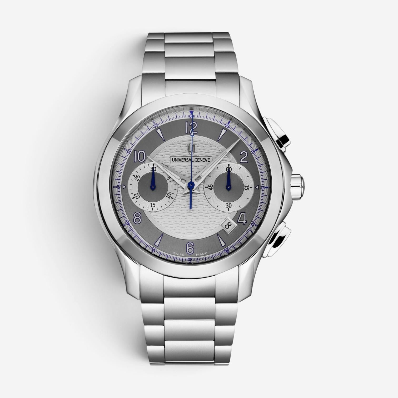 Universal Genève Uni-Timer Chronograph Steel Automatic Men's Watch 871.127-001
