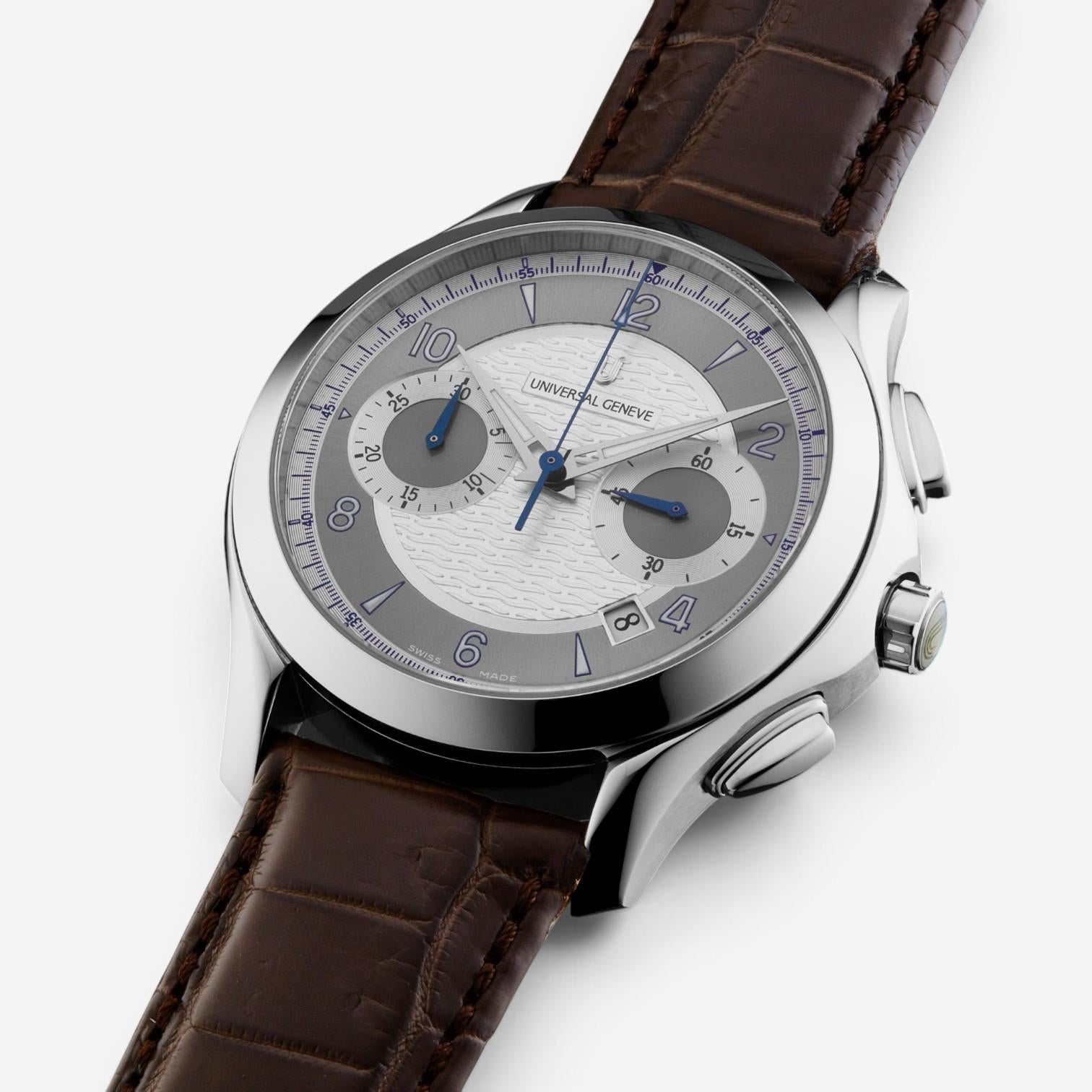 Universal Genève Uni-Timer Chronograph Steel Automatic Men's Watch 871.127-003