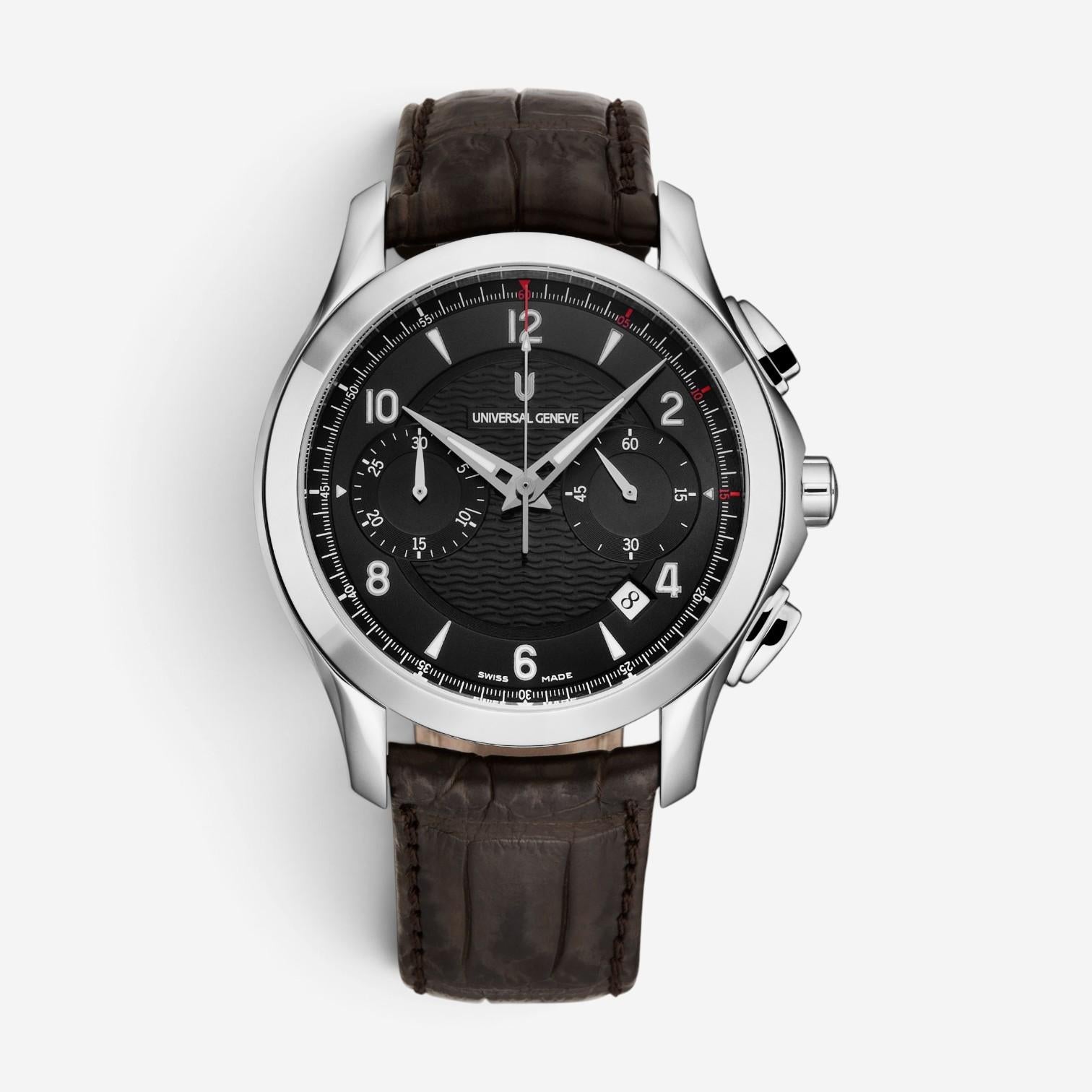 Universal Genève Uni-Timer Chronograph Steel Automatic Men's Watch 871.127-007
