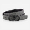 Salvatore Ferragamo Men's Double Gancini 717807 Black/Grey Size 105 MSRP $695 - THE SOLIST