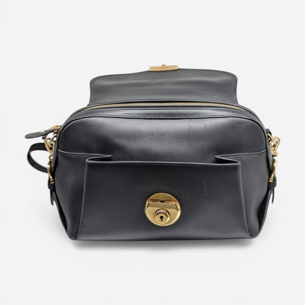 Salvatore Ferragamo Gancio 588521 Black Crossbody Bag MSRP $1825 - THE SOLIST