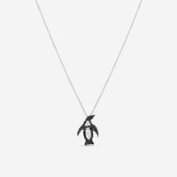 Roberto Coin Penguin 18K White Gold Diamond & Black Sapphire Pendant Necklace 88