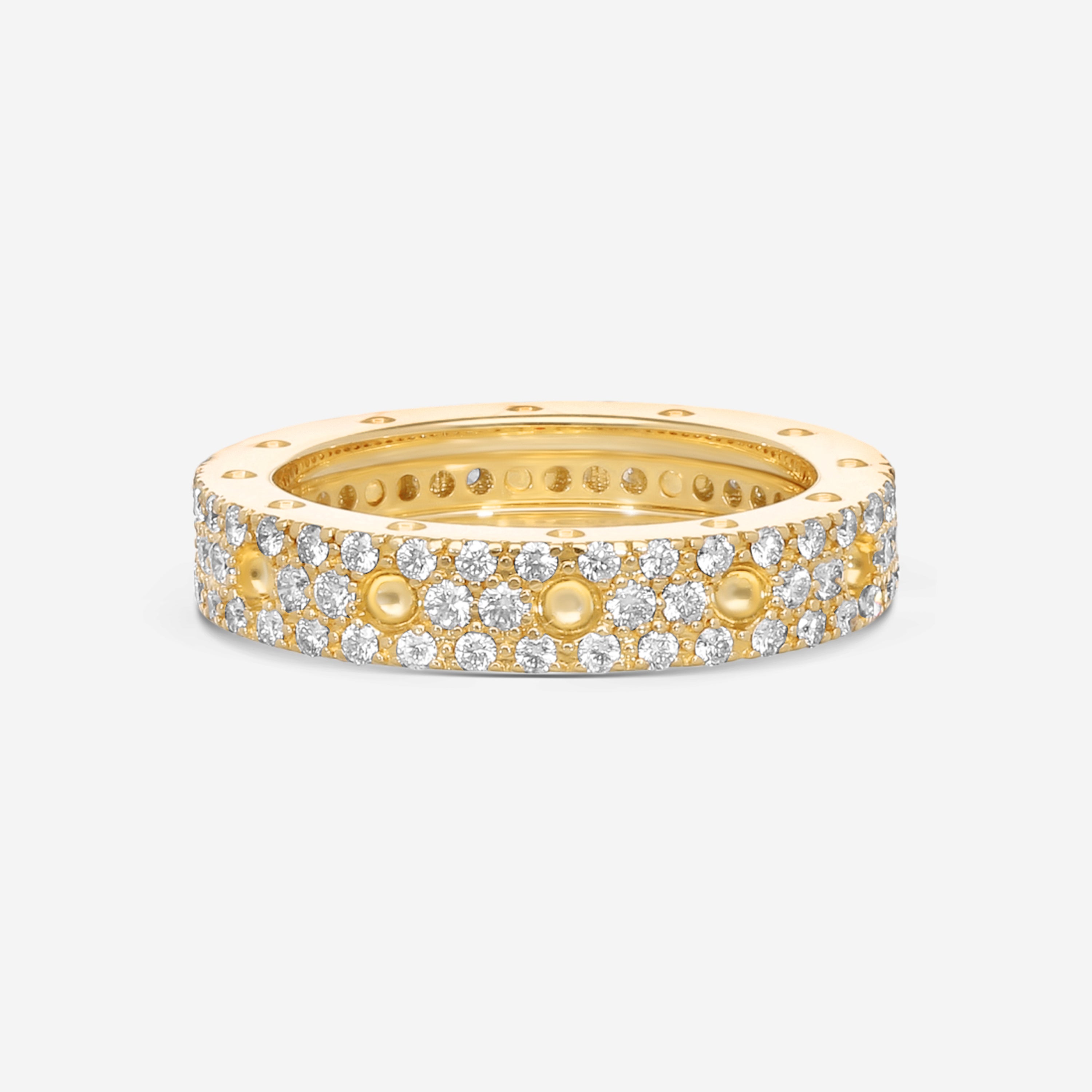 Roberto Coin Pois Moi 18K Yellow Gold Diamond Band Ring 8881784AY