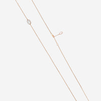 Roberto Coin Tiny Treasures Art Deco 18K Rose Gold Diamond & Mother of Pearl Station Necklace 8882022AX31J