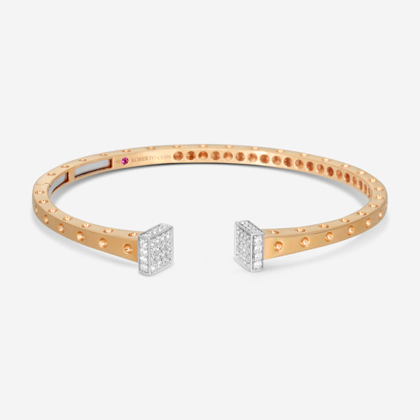 Roberto Coin Pois Moi 18K Rose & White Gold Diamond Bangle Bracelet 8882285AHBAX