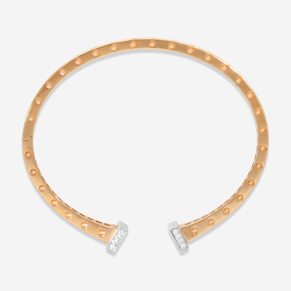 Roberto Coin Pois Moi 18K Rose & White Gold Diamond Bangle Bracelet 8882285AHBAX