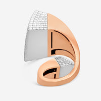 Roberto Coin Sauvage 18K Rose & White Gold Diamond Statement Ring Sz. 5 8882391A