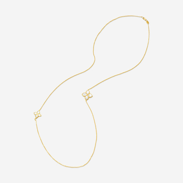 Roberto Coin Venetian Princess 18K Yellow Gold Diamond & MOP Necklace 8882462AY