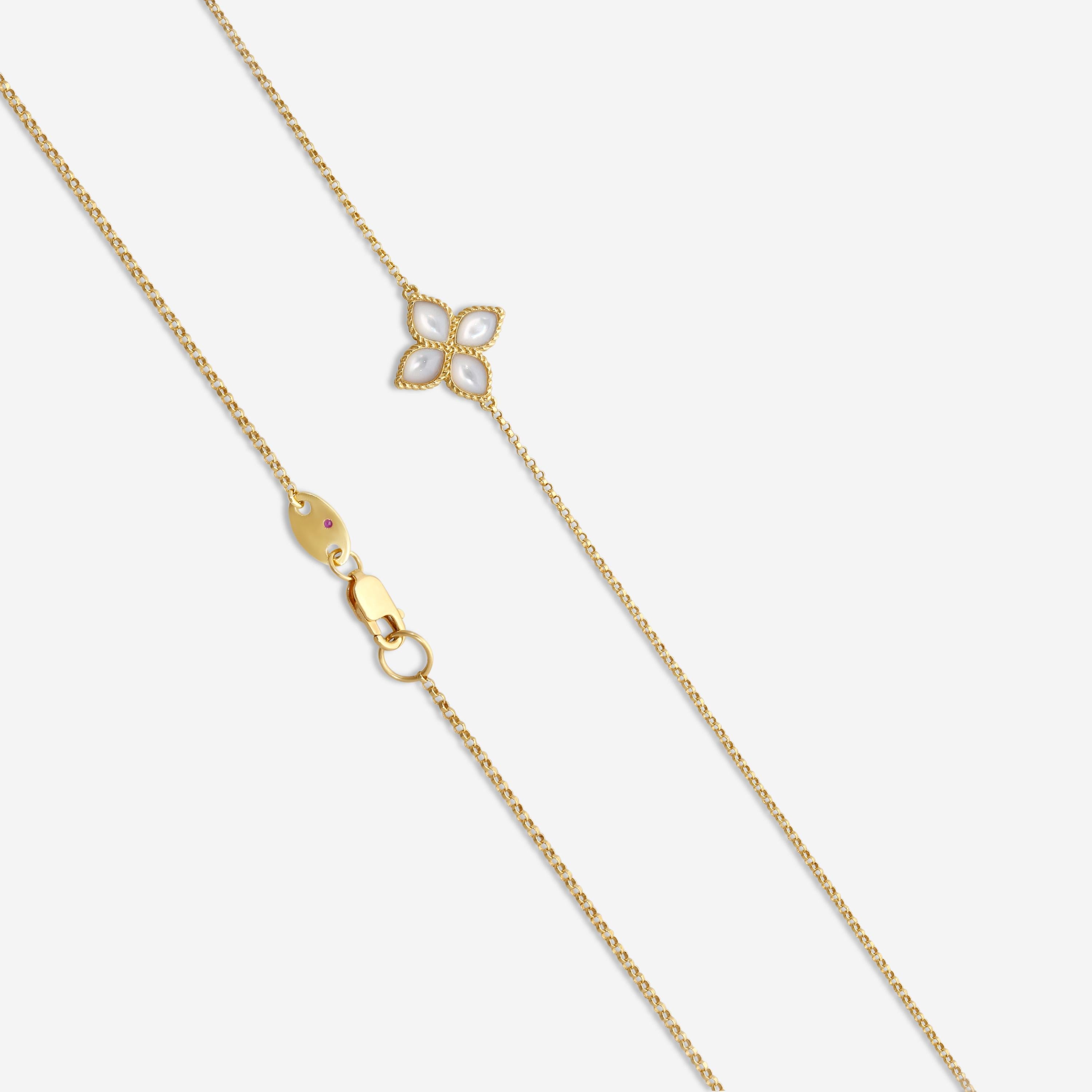 Roberto Coin Venetian Princess 18K Yellow Gold Diamond & MOP Necklace 8882462AY