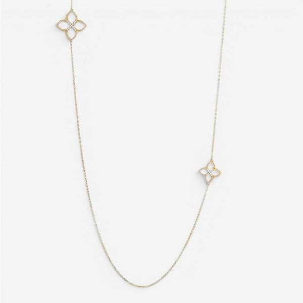 Roberto Coin Venetian Princess 18K Yellow Gold Diamond & MOP Necklace 8882462AY