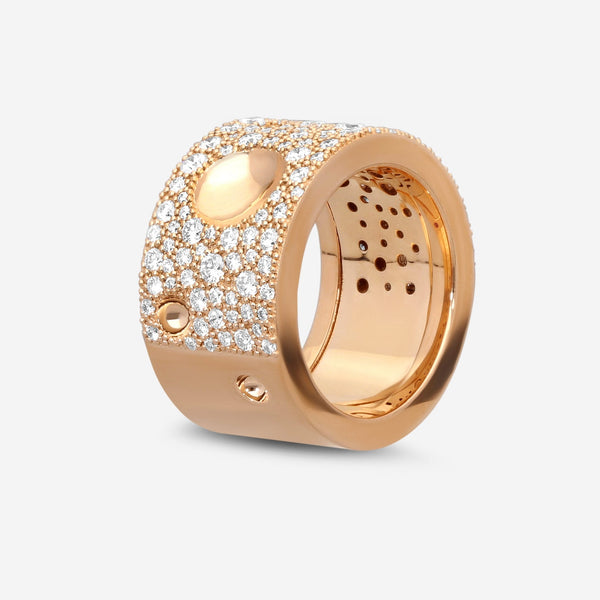 Roberto Coin Pois Moi Luna 18K Rose Gold Diamond Band Ring Sz. 6.5 8882510AH65X