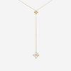 Roberto Coin Venetian Princess 18K Yellow Gold Diamond & Mother of Pearl Flower Lariat Necklace 8882562AY15MX