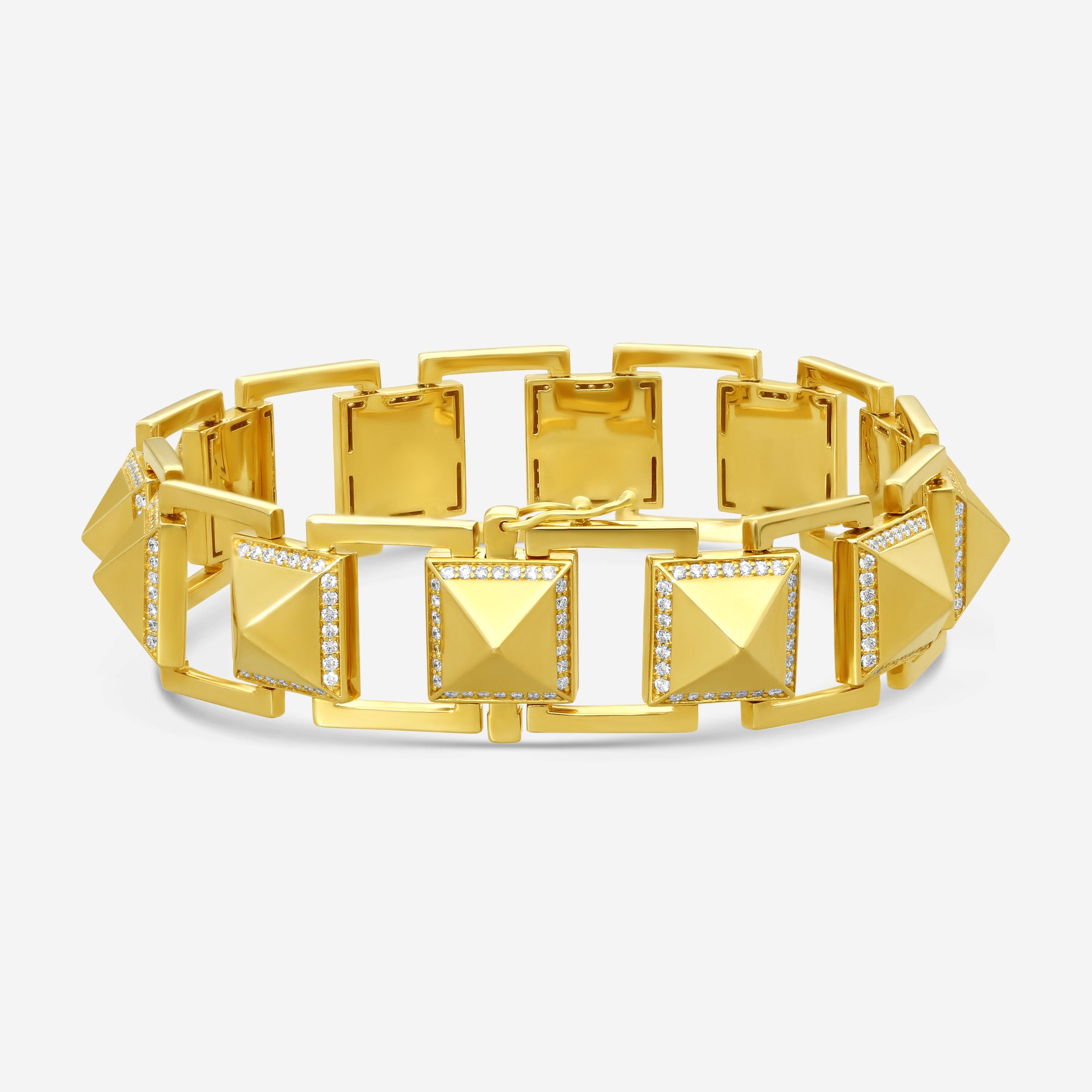 Roberto Coin Obelisco 18K Yellow Gold Diamond Bracelet 8882577AYLBX