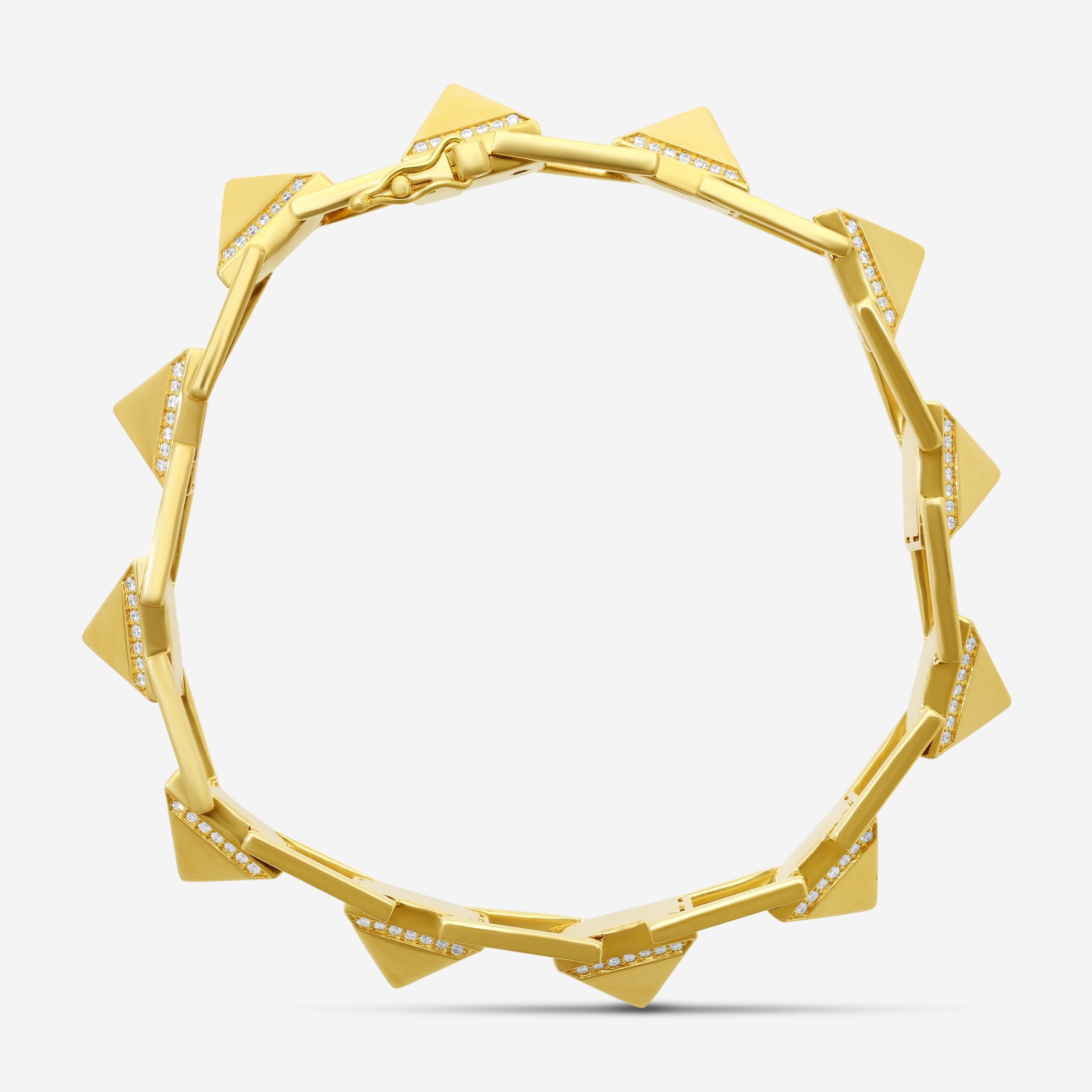 Roberto Coin Obelisco 18K Yellow Gold Diamond Bracelet 8882577AYLBX