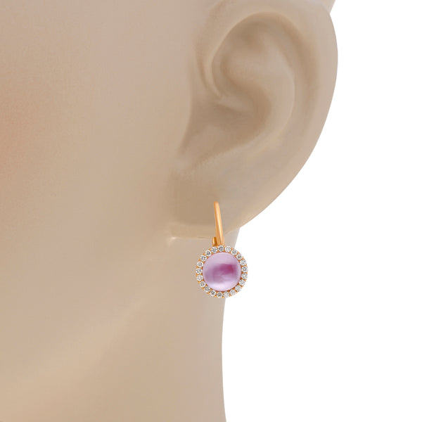 Roberto Coin 18K Rose Gold, Amethyst and Diamond Drop Earrings - THE SOLIST