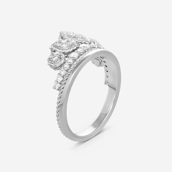 Roberto Coin Cinderella Tiara 18K White Gold Diamond Ring Sz. 6.5 8882706AW65X