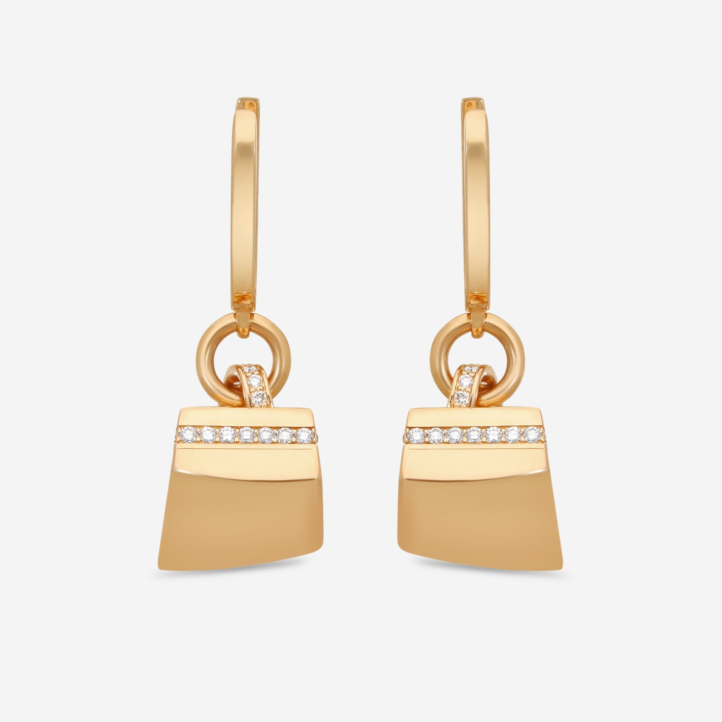 Roberto Coin Sauvage Privé 18K Rose Gold Diamond Drop Earrings 8882812AXERX