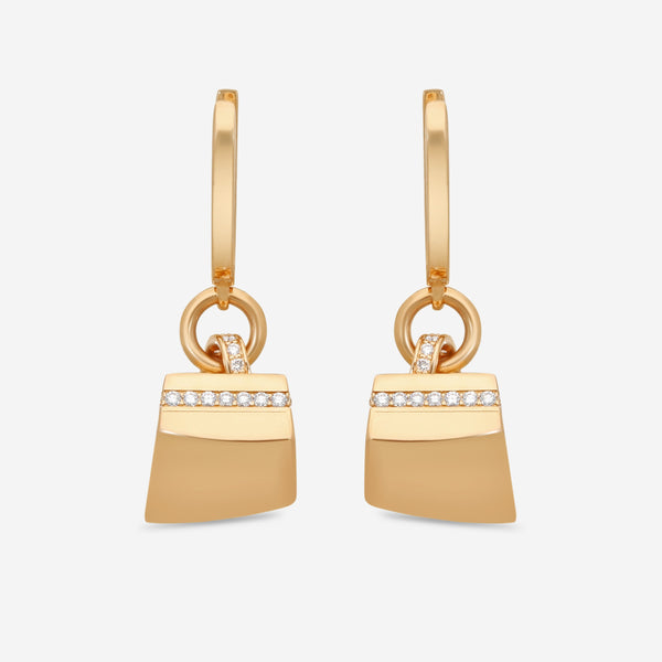 Roberto Coin Sauvage Privé 18K Rose Gold Diamond Drop Earrings 8882812AXERX