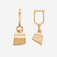 Roberto Coin Sauvage Privé 18K Rose Gold Diamond Drop Earrings 8882812AXERX