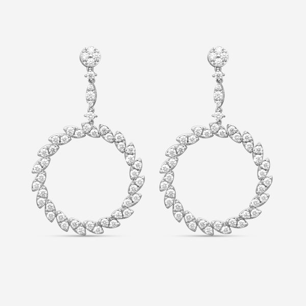 Roberto Coin Marquesa 18K White Gold Diamond Drop Earrings 8882841AWERX0