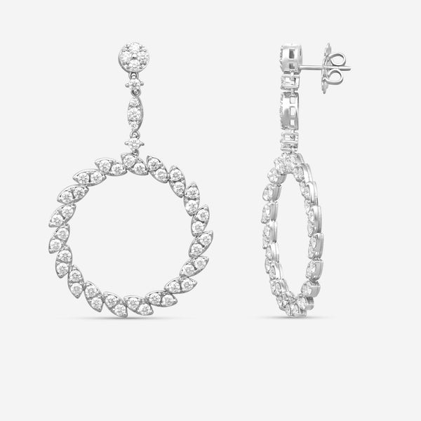 Roberto Coin Marquesa 18K White Gold Diamond Drop Earrings 8882841AWERX0