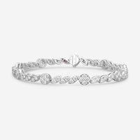 Roberto Coin Marquesa 18K White Gold Diamond Swirl Bracelet 8882842AWLBX0