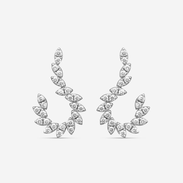 Roberto Coin Marquesa 18K White Gold Diamond Drop Earrings 8882873AWERX