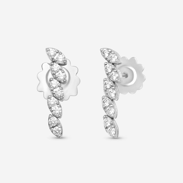 Roberto Coin Marquesa 18K White Gold Diamond Drop Earrings 8882875AWERX - THE SOLIST