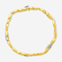Roberto Coin Petals 18K Yellow & White Gold Diamond Bangle Bracelet 8882972AJLBX - THE SOLIST