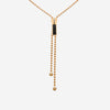 Roberto Coin Princess 18K Rose Gold Diamond & Black Jade Tassel Necklace 8882999