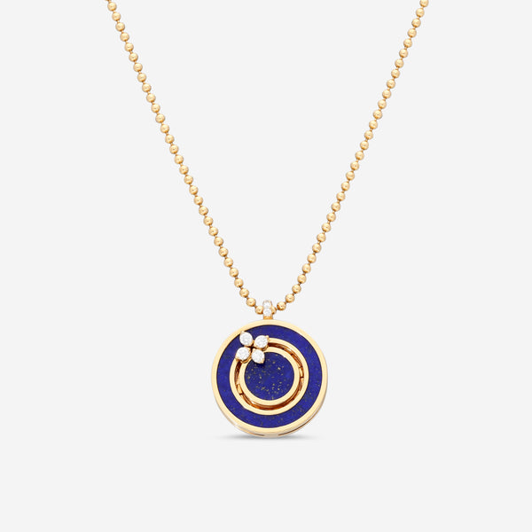 Roberto Coin Love in Verona 18K Rose Gold Diamond & Blue Lapis Pendant Necklace 8883126AX17X - THE SOLIST