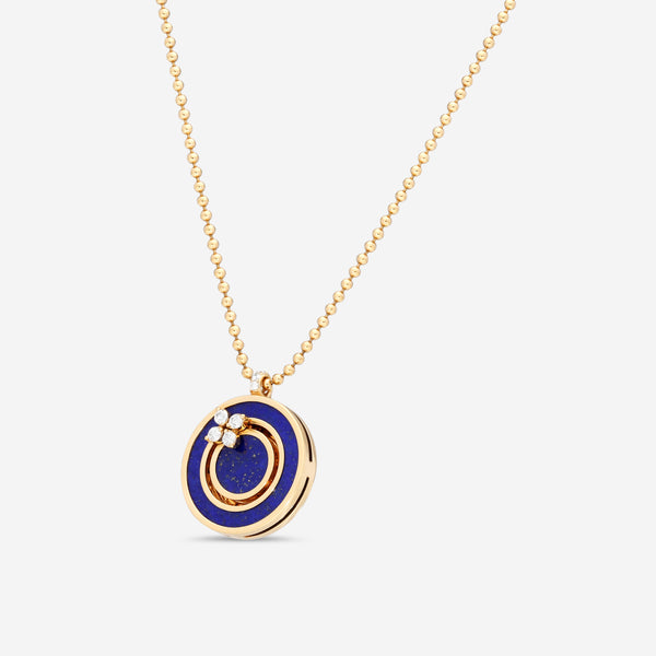 Roberto Coin Love in Verona 18K Rose Gold Diamond & Blue Lapis Pendant Necklace 8883126AX17X - THE SOLIST