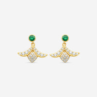 Roberto Coin 18K Yellow Gold Diamond & Emerald Drop Earrings 8883220AYERX