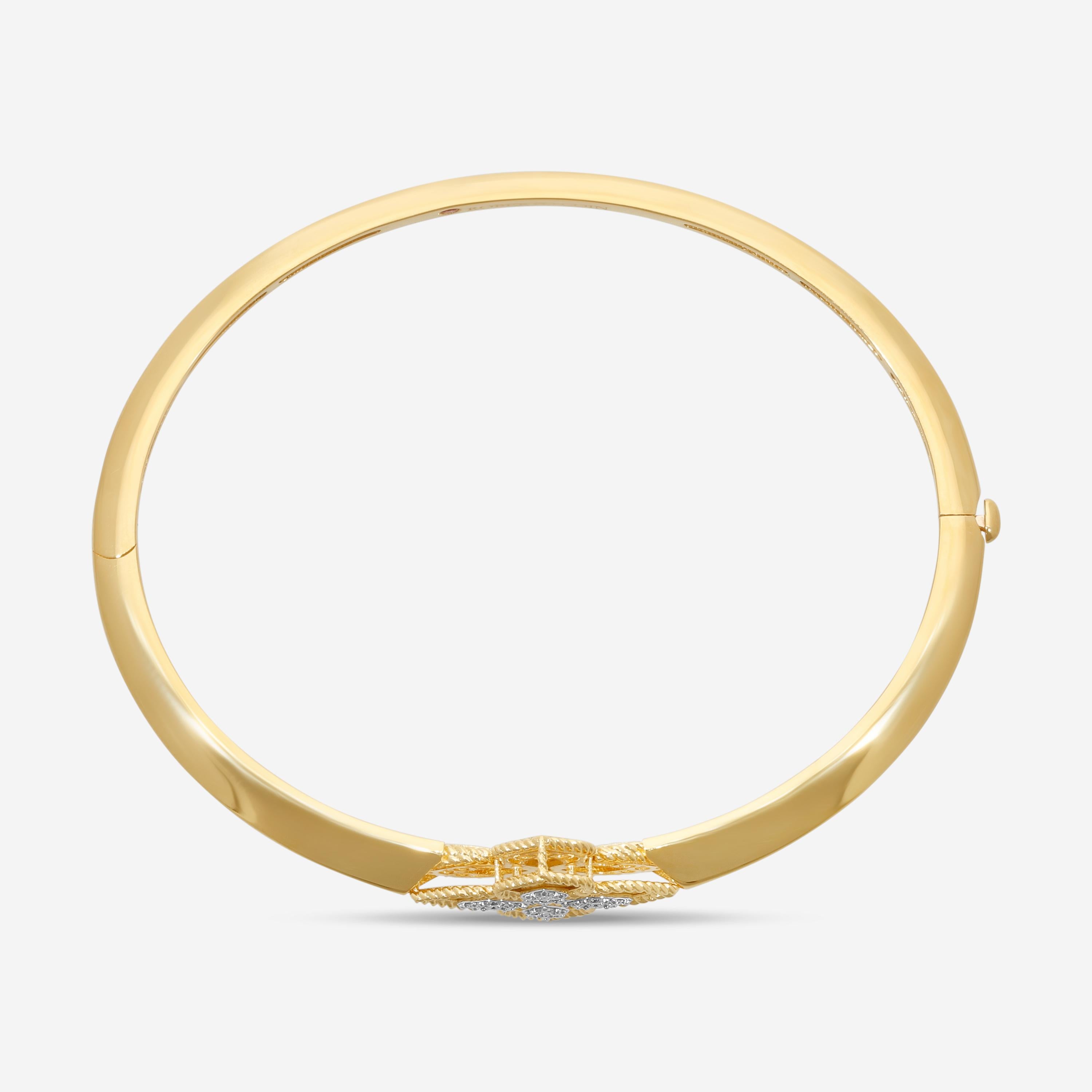 Roberto Coin Venetian Princess 18K Yellow Gold Diamond Bangle 8883234AJBAXS