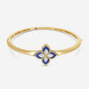 Roberto Coin Venetian Princess 18K Rose & White Gold Blue Lapis and Diamond Bangle Bracelet 8883235AHBAXL - THE SOLIST
