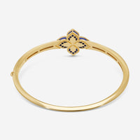 Roberto Coin Venetian Princess 18K Rose & White Gold Blue Lapis and Diamond Bangle Bracelet 8883235AHBAXL - THE SOLIST