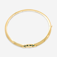 Roberto Coin Venetian Princess 18K Yellow Gold Malachite and Diamond Bangle Bracelet 8883236AYBAXP - THE SOLIST