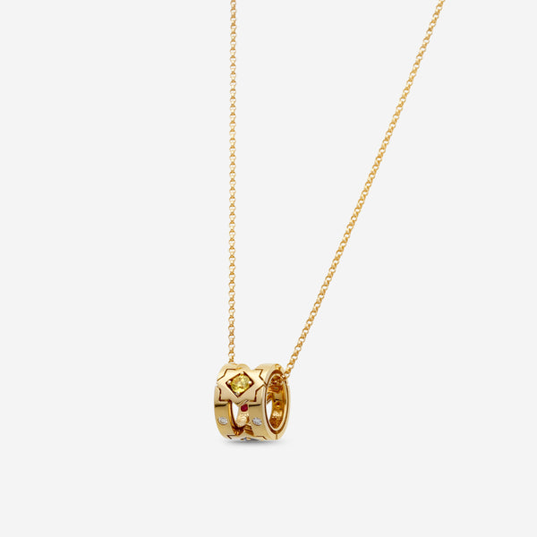 Roberto Coin Navarra 18K Rose Gold Diamond and Multicolor Sapphire Pendant Necklace 8883250AXCHX - THE SOLIST