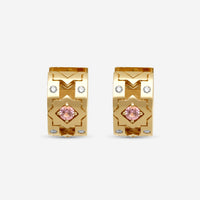 Roberto Coin Navarra 18K Rose Gold Diamond and Multicolor Sapphire Earrings 8883250AXERX - THE SOLIST
