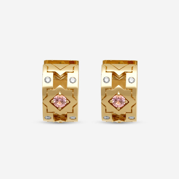 Roberto Coin Navarra 18K Rose Gold Diamond and Multicolor Sapphire Earrings 8883250AXERX - THE SOLIST