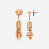 Roberto Coin Art Deco 18K Rose Gold Diamond Tassle Earrings 8883317AXERX