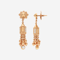 Roberto Coin Art Deco 18K Rose Gold Diamond Tassle Earrings 8883317AXERX
